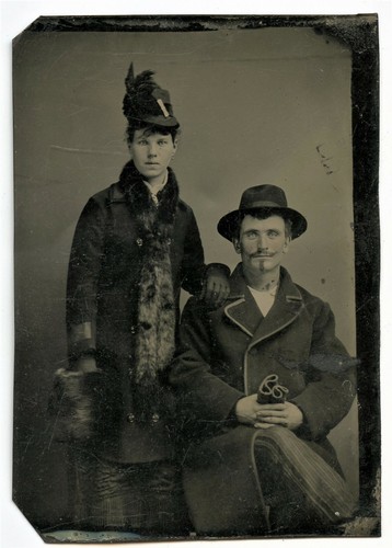 Young woman with fur - with,