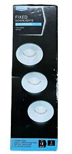 Wickes Fixed Downlights Bathroom Dimmable/White 3Pack Max 50W GU10 Boxed New