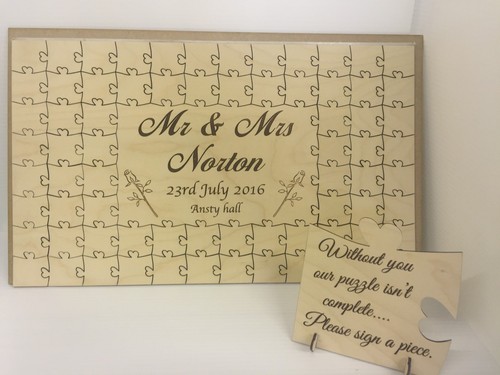 Personalised wooden wedding