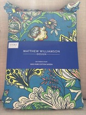 Matthew Williamson Gardenia Damask Floral Duvet Cover Set Double 200TC