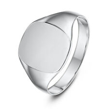 Sterling Silver Ladies Signet Ring Cushion Shape Ring 925 Hallmarked