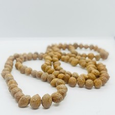 Bodhi Seed Phoenix Eye Mala Necklace Long 120cm String of 138 Beads, Vintage.