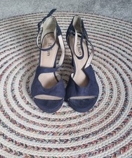 Womens Navy Faux Suede Sandals By S Oliver