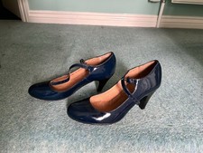 Navy Patent Shoes Size 4