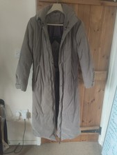 Kyra K long feather/down filled trainer's coat, size L (12/14)