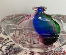 Chris Comins Art Glass Perfume Bottle No Stopper Signed Fantastic Example!