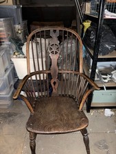 Early 19thC Oak Wheel-Back Windsor Armchair c.1800