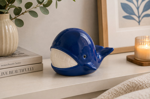 Cute blue whale ornament - cute,