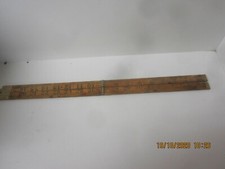 VINTAGE BOXWOOD & BRASS 4 FOLD