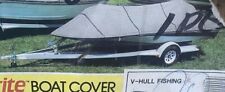 Trailerite Taylor Made Heavy Duty OB Boat Cover  V-Hull New Old Stock Light Grey