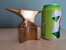 Vintage Brass Anvil On Stand