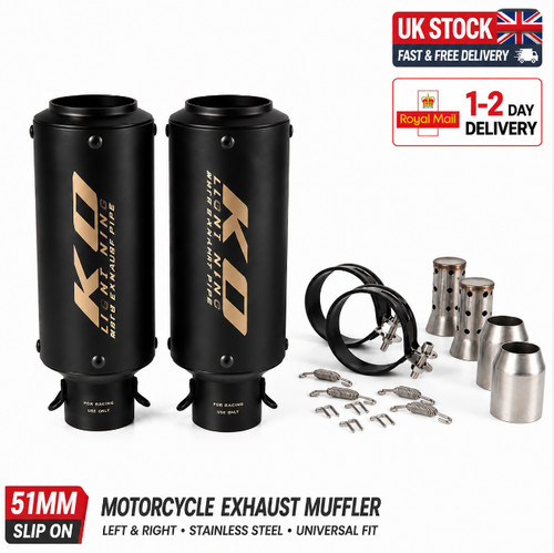 51mm twin motorcycle exhaust - 51mm,