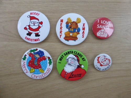 Christmas badges met santa - met,