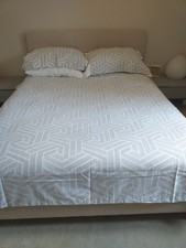 Next double duvet cover set grey/white geo design