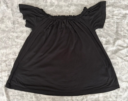 Primark black off shoulder top - black,