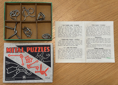 Metal puzzles vintage set - metal,