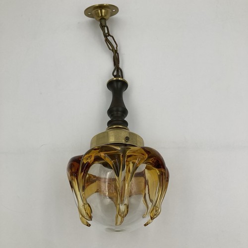 Murano style amber glass - amber,