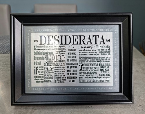 Desiderata framed verse - desiderata,