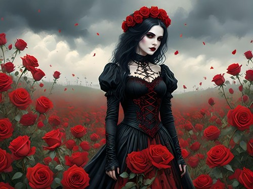Goth greeting card - goth,