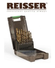 REISSER 19 Piece HSS COBALT Stainless Steel Metal, Wood, Plastic Drill Bit Set