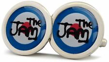 THE JAM MOD TARGET  SILVER CHROME COLOURED CUFFLINKS VARIOUS OPTIONS