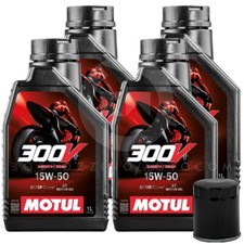Service Kit Motul 300V 15W50 Yamaha Yfm F Grizzly Fi Auto 4X4 700 2007-2015