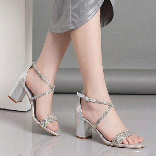 Women diamante block heel open - women,