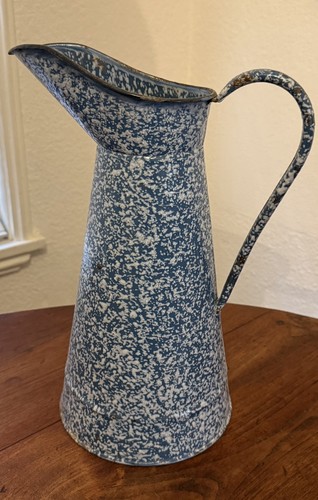Vintage white speckled blue - vintage,