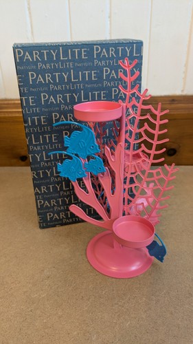 Partylite coral tealight - coral, tree