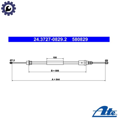 Cable pull parking brake - cable,