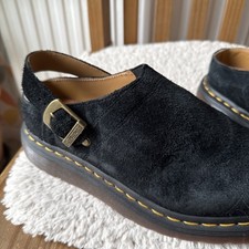 Dr Martens Isham Black Suede Mules Casual Slingback Sandals UK 6 EU 39