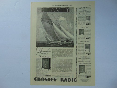 1930 crosley radio art - crosley, print