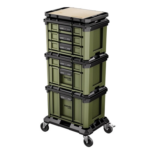 Bunker load drawer - bunker, stacking