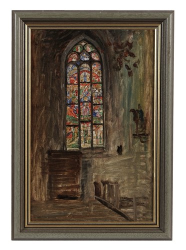 Antique oil painting george - antique,