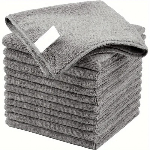Grey microfibre cloths drying - grey,