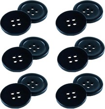 Mock horn buttons flat hole - 4,