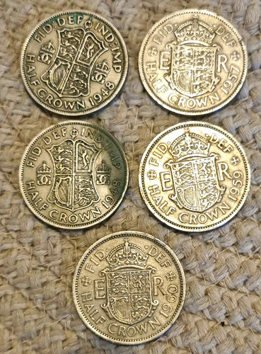 George half crown coins - coins, lot