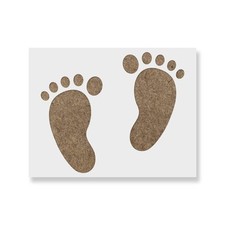 Baby Feet Baby Shower Stencil - Craft Airbrush Painting Wall Mylar Reusable