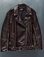 ZARA FAUX LEATHER BIKER JACKET