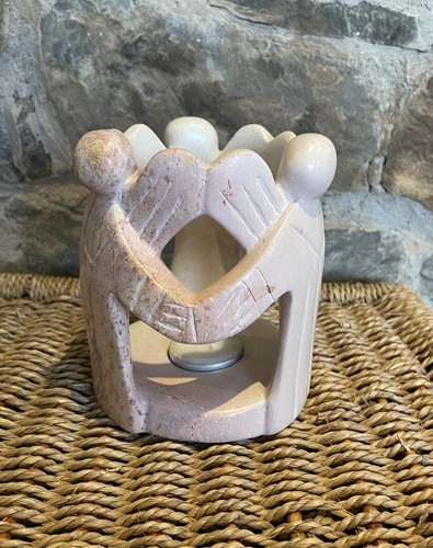 Tea light holder - angel, circle