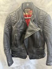  Vintage Wolf Leather Biker Jacket 