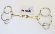 Universal 3 Ring Horse Gag/ Bit Verbindend Angled Bit (UK SALLER & F&F DELIVERY)