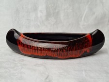 small Canadian Evangeline Pottery canoe dish
