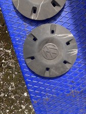 ALL BLACK VW Alloy Steel ?? Wheel Centre Caps x4