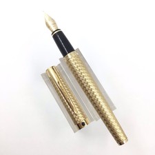 Waterman l'etalon Gold Plated fountain pen, Fine 18k Gold Nib, Boxed, Nr Mint