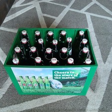  20 grolsch bottles in plastic crate 450ml