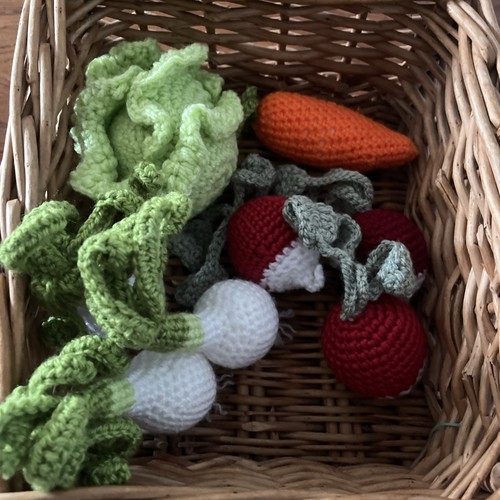 Hand knitted vegetables 8 - hand,
