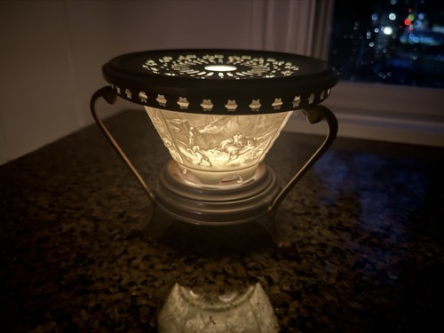 Antique german lithophane - antique, tea