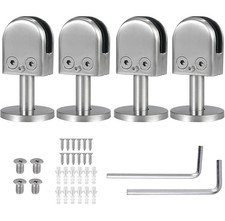 Glass Clamps 8-9mm Glass 40mm Rod Stair Balustrade Brackets Stainless Steel 304