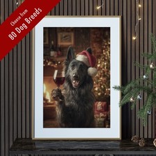 Funny Dog Christmas Wall Art